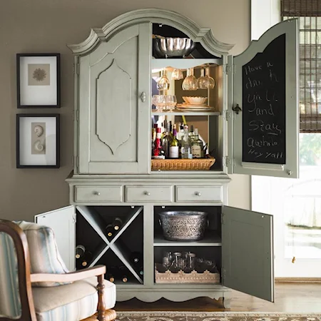 Armoire with Bar Hutch